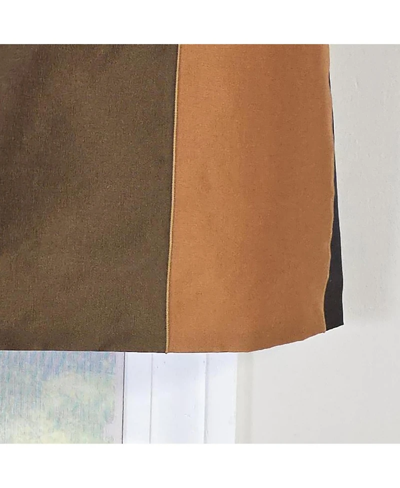 Rlf Home Pascal Stripe Tailored Window Valance Cotton Lined Rod Pocket