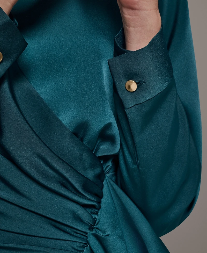 Donna Karan New York Women's Ruched Midi Dress