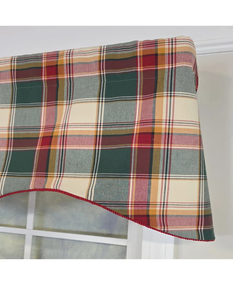 Rlf Home Cabin Plaid Cornice Window Valance 100% Cotton Lined Rod Pocket
