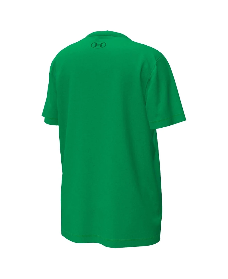 Under Armour Big Boys and Girls Kelly Green Notre Dame Fighting Irish Golfing Leprechaun Tech Stretch Performance T-Shirt