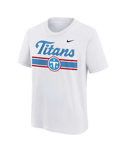 Nike Big Boys and Girls White Tennessee Titans Pass Rusher T-Shirt