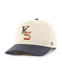 '47 Brand Men's Natural/Navy Kansas State Wildcats Americana Flag Hitch Adjustable Hat