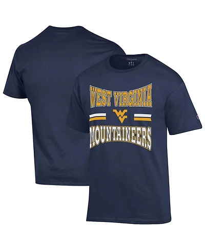 Champion Men's Navy West Virginia Mountaineers Team Zoom T-Shirt