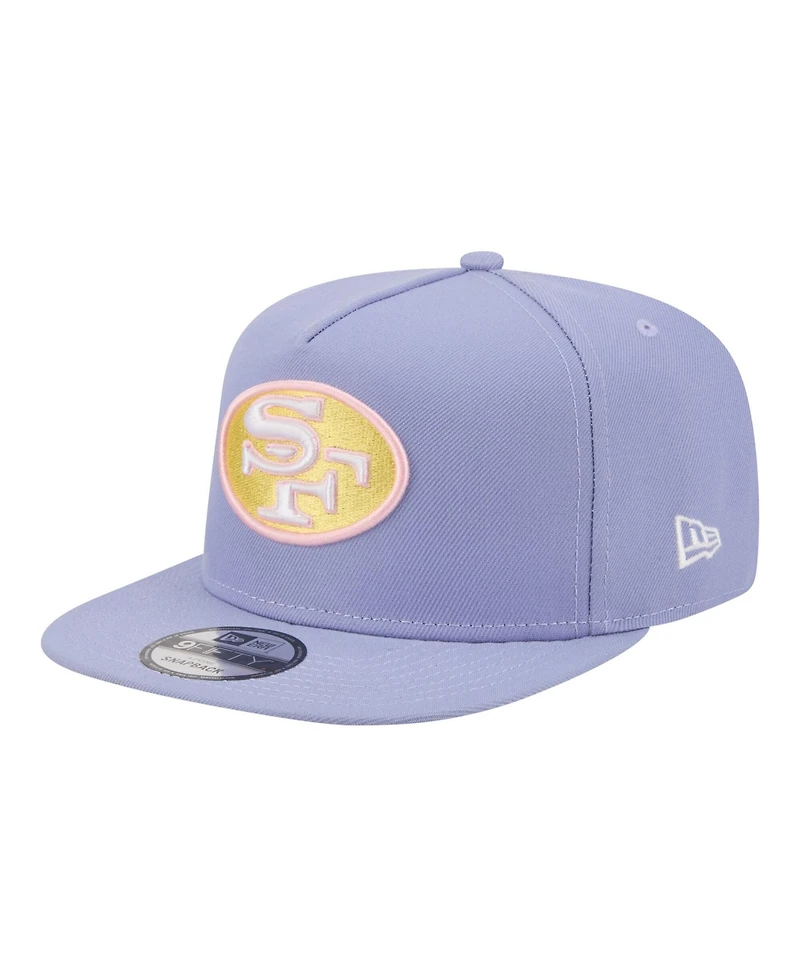 New Era Men's Lavender San Francisco 49ers Bloom A-Frame 9FIFTY Snapback Hat