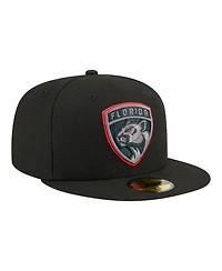 New Era Men's Black Florida Panthers Color Pop 59FIFTY Fitted Hat