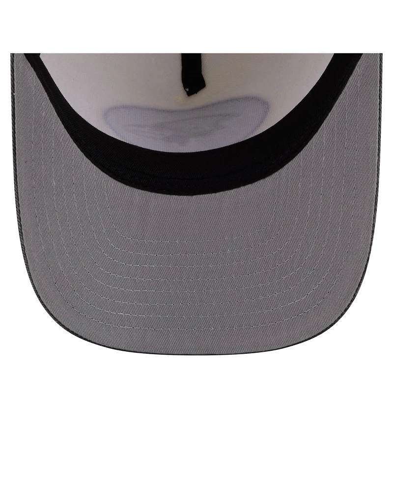 New Era Men's Cream/Black Baltimore Ravens Washed A-Frame 9FIFTY Snapback Hat