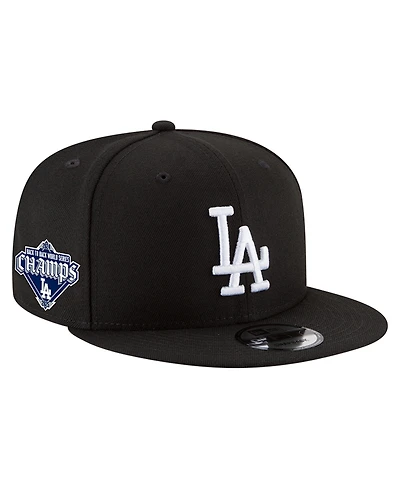 New Era Men's Black Los Angeles Dodgers 2024/25 Back-to-Back s Diamond Side Patch 9FIFTY Snapback Hat
