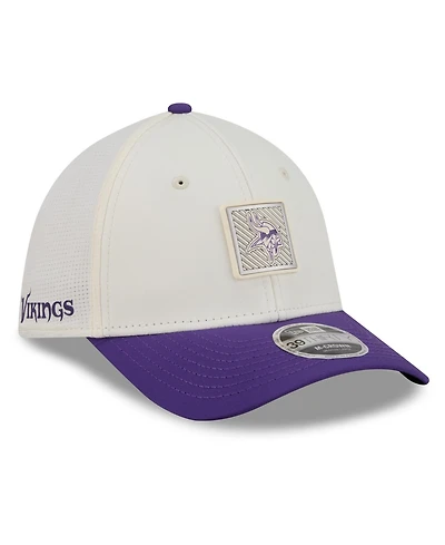 New Era Men's Cream/Purple Minnesota Vikings 2026 Nfl Training Camp 39THIRTY Flex Hat