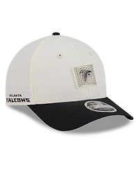 New Era Men's Cream/Black Atlanta Falcons 2026 Nfl Training Camp 9FORTY Adjustable Hat