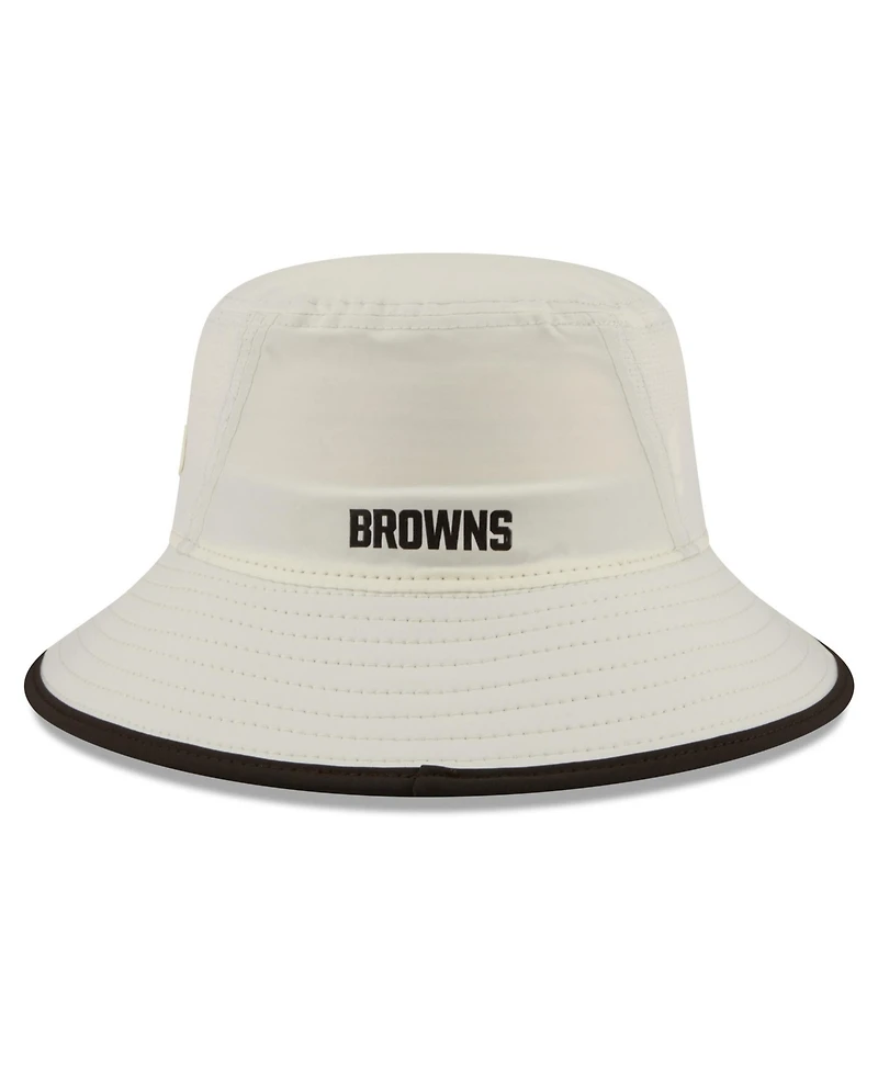 New Era Men's Cream Cleveland Browns 2026 Nfl Training Camp Sport Bucket Hat