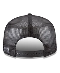New Era Men's Black San Antonio Spurs Core Logo Meshback 9FIFTY Snapback Hat