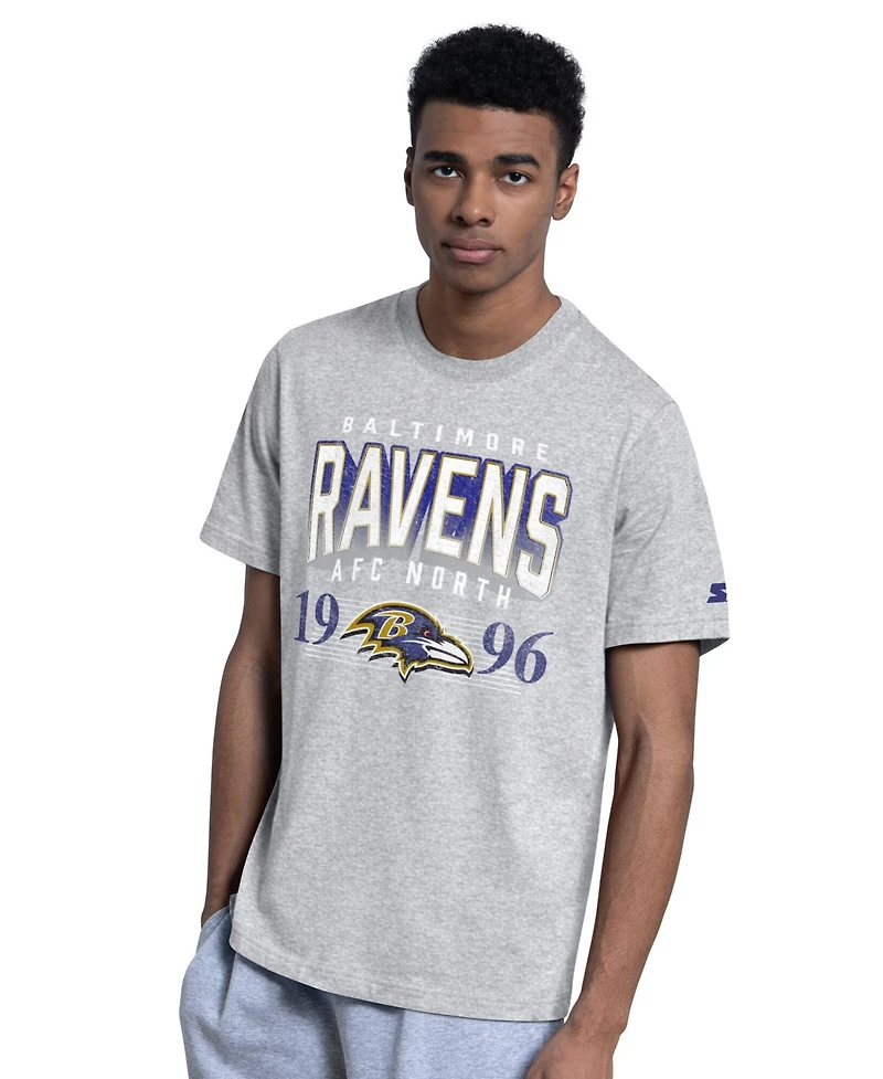 Starter Men's 2-pack Purple/Gray Baltimore Ravens Logo T-Shirt