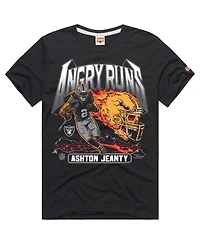 Homage Men's and Women's Ashton Jeanty Charcoal Las Vegas Raiders Angry Runs Player Graphic Tri-Blend T-Shirt