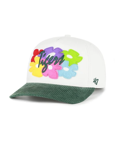 '47 Brand Men's White/Green Detroit Tigers Flora Gallery Hitch Adjustable Hat