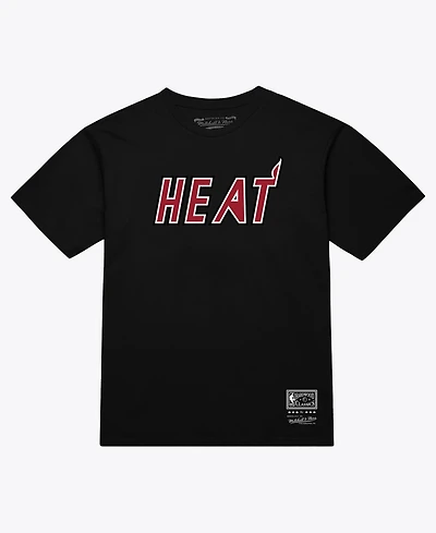 Mitchell & Ness Men's and Women's Black Miami Heat Hardwood Classics Arch T-Shirt