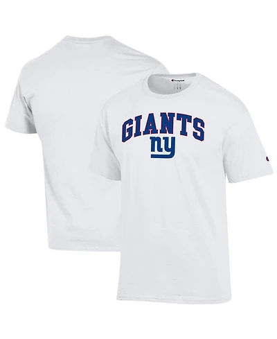 Champion Men's White New York Giants Arch Over Logo T-Shirt