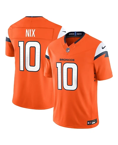 Nike Men's Bo Nix Orange Denver Broncos Vapor F.u.s.e. Stitched Limited Jersey