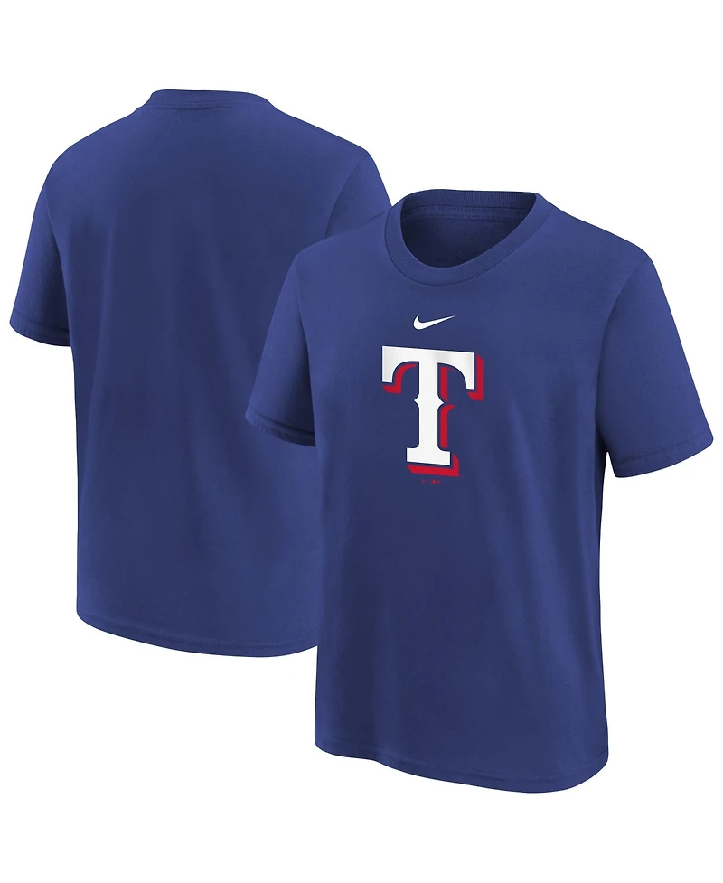 Nike Big Boys and Girls Royal Texas Rangers Large Logo T-Shirt