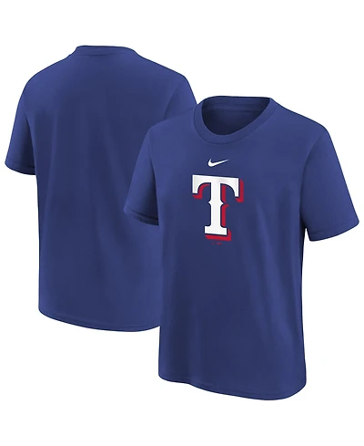 Nike Big Boys and Girls Royal Texas Rangers Large Logo T-Shirt