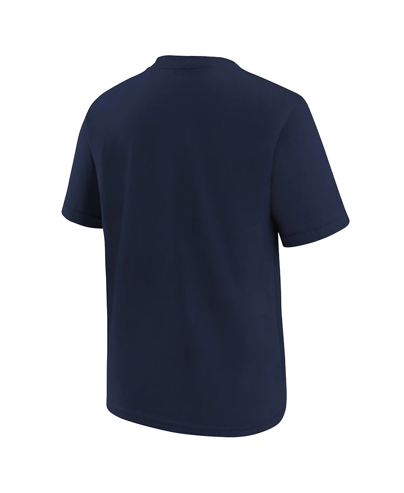 Nike Big Boys and Girls Navy Detroit Tigers Large Logo T-Shirt
