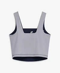 New Era Women's Navy New York Yankees Reversible Cropped Sport Classics Tank Top