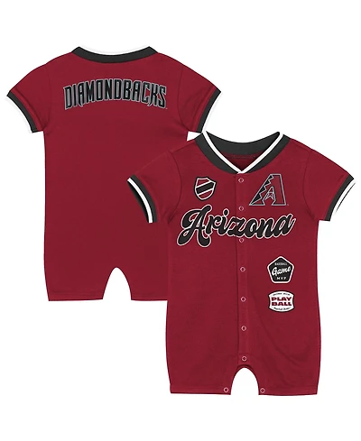 Outerstuff Baby Boys and Girls Red Arizona Diamondbacks Pinch Coverall Shorts