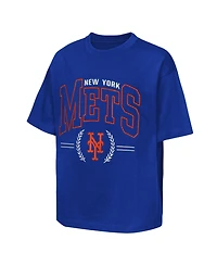 Outerstuff Big Boys and Girls Royal New York Mets Premium World Class T-Shirt