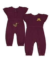 Colosseum Baby Boys and Girls Maroon Minnesota Golden Gophers Beautopia Waffle Knit Romper