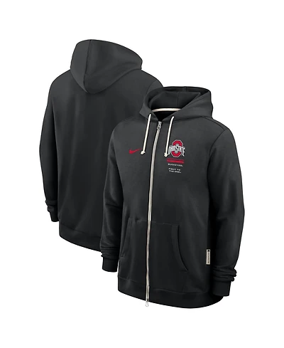 Nike Men's Ohio State Buckeyes 2026 Sideline Standard Issue Dri-fit Full-Zip Hoodie