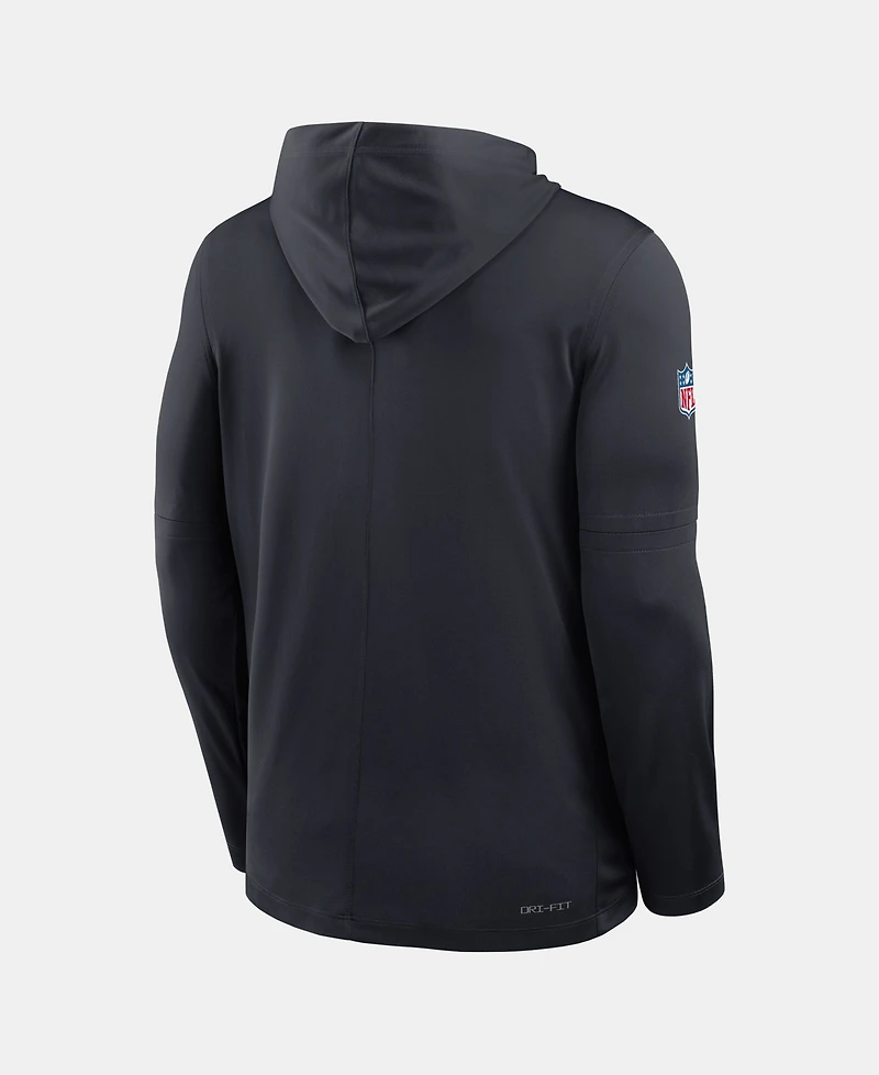 Nike Men's Navy Houston Texans Sideline Dri-fit Long Sleeve Hooded T-Shirt