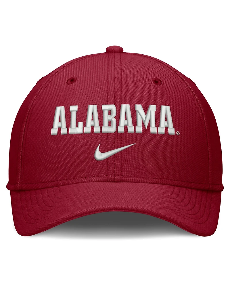 Nike Men's Crimson Alabama Tide Rise On-Field SwooshFlex Dri-fit Flex Hat