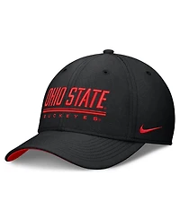 Nike Men's Black Ohio State Buckeyes Game Day Rise Swooshflex Hat