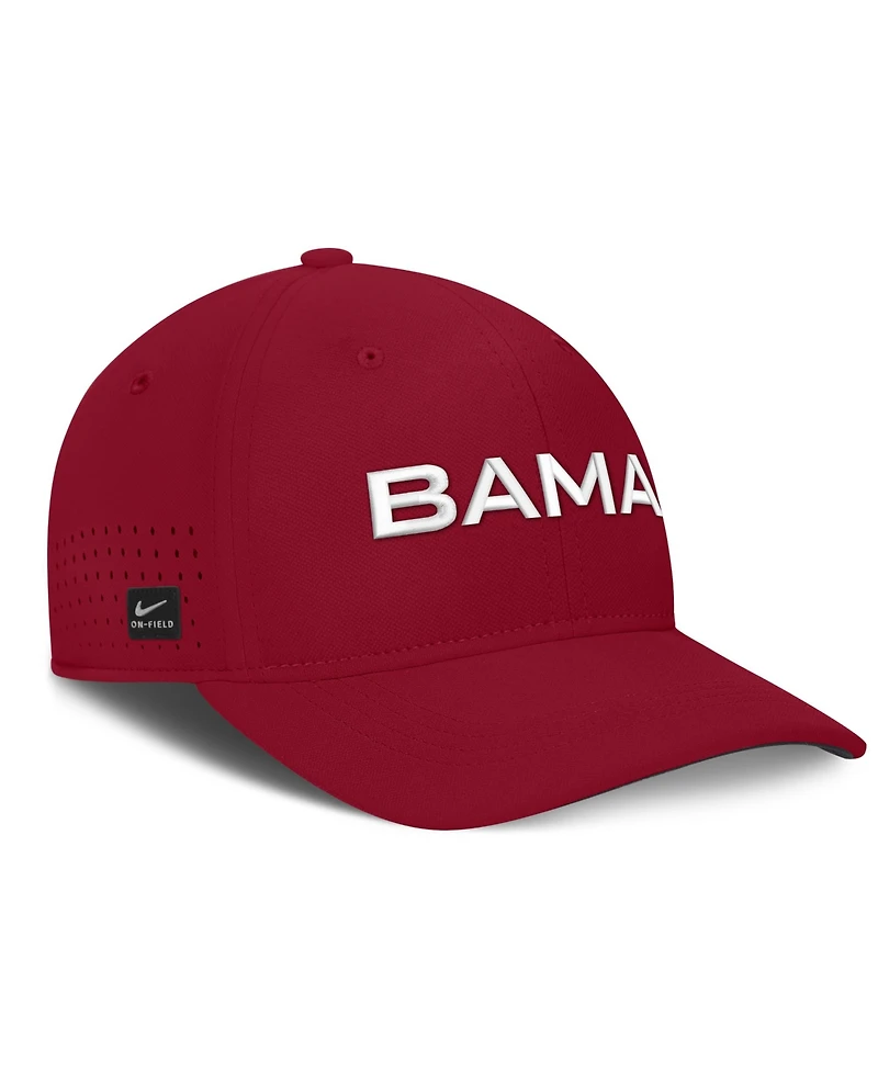 Nike Men's Crimson Alabama Crimson Tide Gameday Aerobill Swooshflex Dri-fit Hat