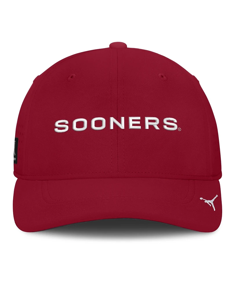 Jordan Men's Crimson Oklahoma Sooners Gameday Aerobill Swooshflex Dri-fit Hat