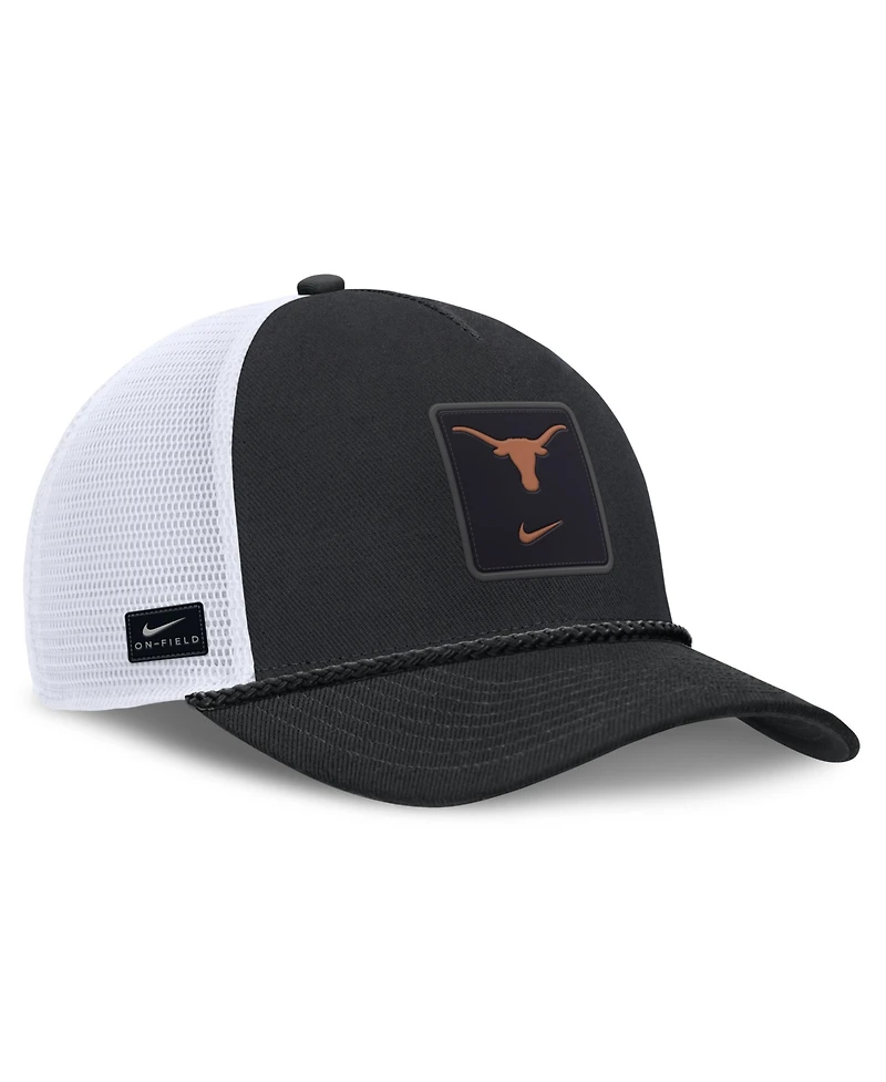Nike Men's and Women's Black Texas Longhorns Game Day Rope Trucker Adjustable Hat