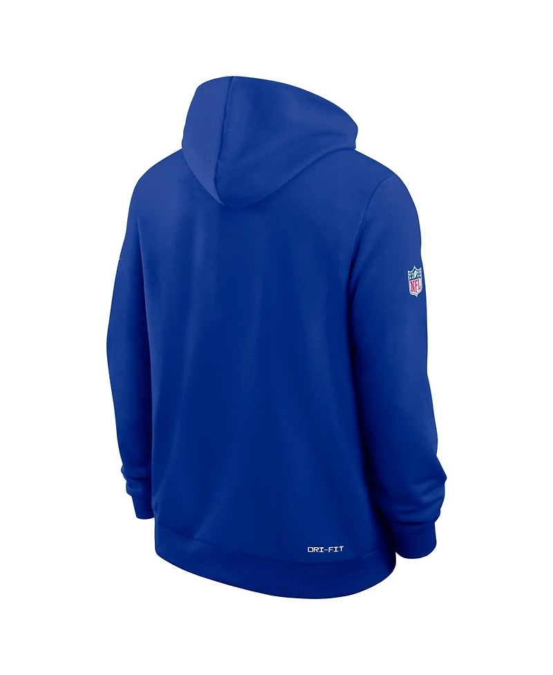Nike Men's Royal Buffalo Bills Sideline Standard Issue Dri-fit Hoodie