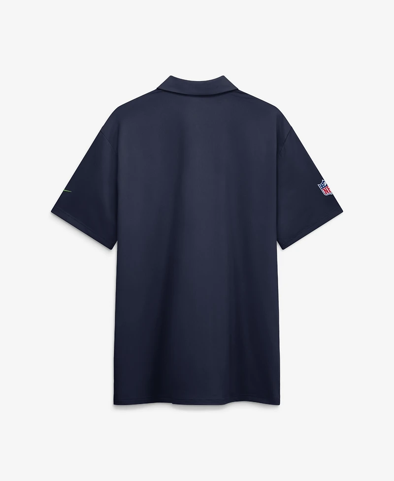 Nike Men's College Navy Seattle Seahawks Sideline Tour Dri-fit Polo Shirt