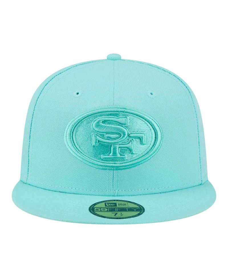 New Era Men's Turquoise San Francisco 49ers Color Pack 59FIFTY Fitted Hat