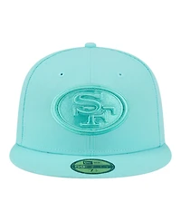 New Era Men's Turquoise San Francisco 49ers Color Pack 59FIFTY Fitted Hat