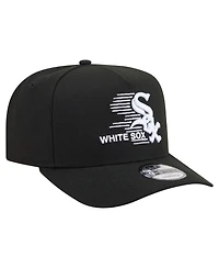 New Era Men's Black Chicago White Sox Motion A-Frame 9FIFTY Snapback Hat