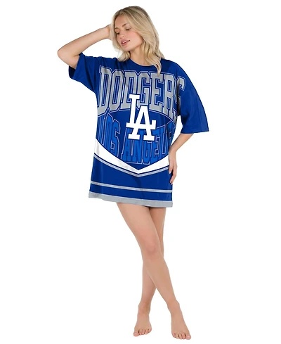 Concepts Sport Women's Royal Los Angeles Dodgers Mosaic Knit Nightdress