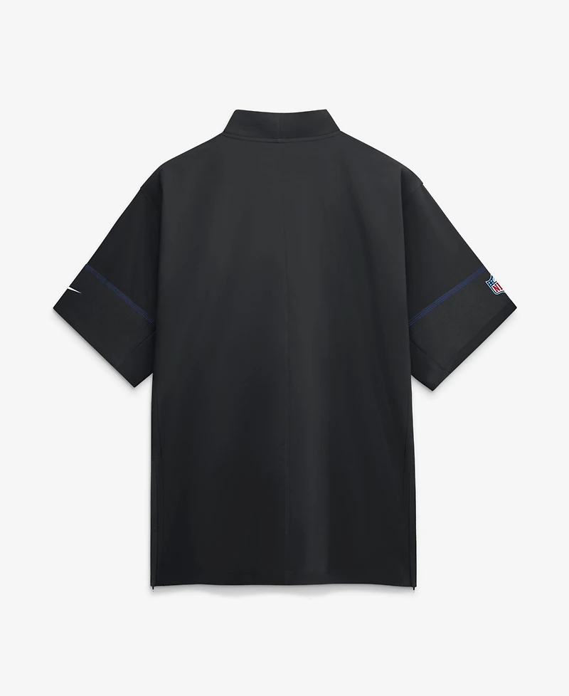 Nike Men's Black Los Angeles Rams Sideline Short Sleeve Quarter-Zip Coaches Jacket