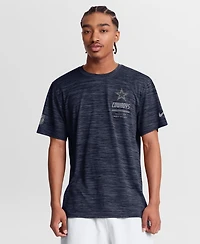 Nike Men's Navy Dallas Cowboys Sideline Double Covered Dri-fit Velocity T-Shirt