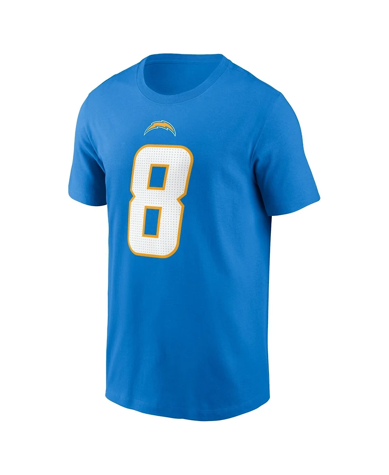 Nike Men's Omarion Hampton Powder Blue Los Angeles Chargers Name Number T-Shirt