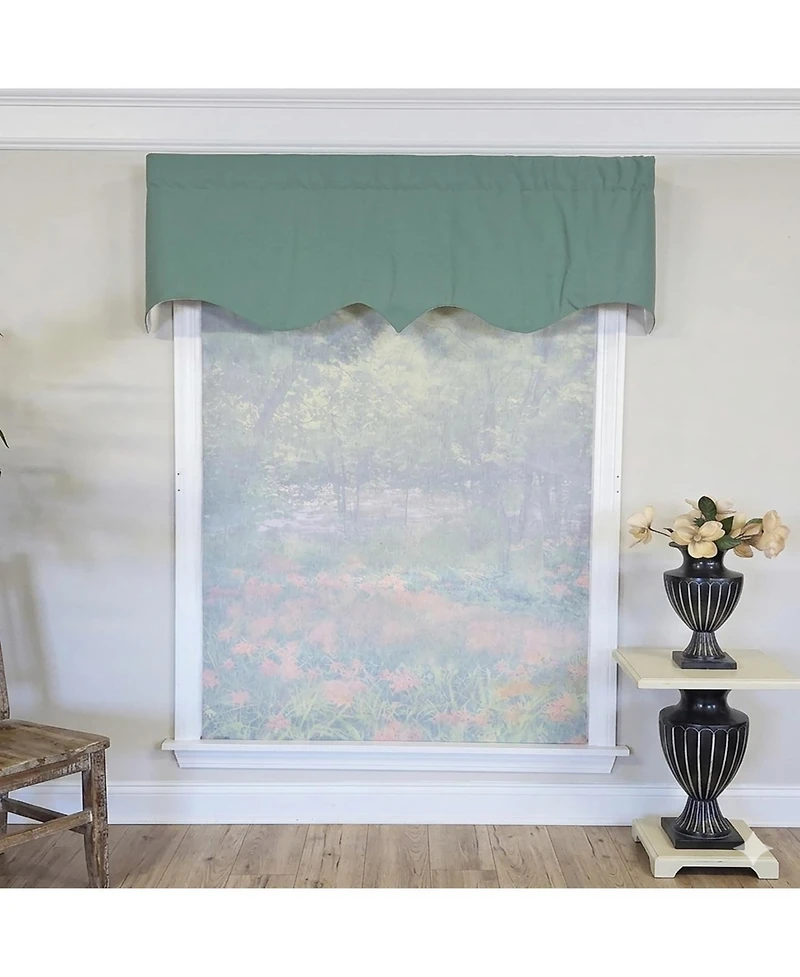 Rlf Home Soft Duck Regal Window Valance 100% Cotton Lined Rod Pocket