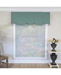 Rlf Home Soft Duck Regal Window Valance 100% Cotton Lined Rod Pocket