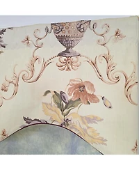 Rlf Home Urn Corded Cornice Window Valance 100% Cotton Lined Rod Pocket