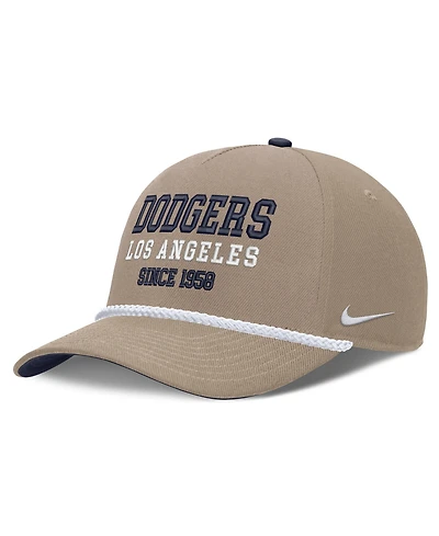 Nike Men's Khaki Los Angeles Dodgers Father's Day Rope Rise Adjustable Hat