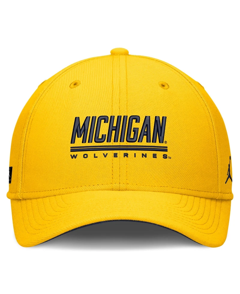 Jordan Men's Maize Michigan Wolverines Game Day Rise Swooshflex Hat