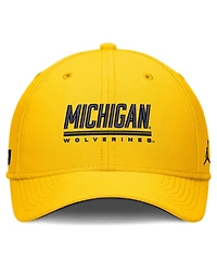 Jordan Men's Maize Michigan Wolverines Game Day Rise Swooshflex Hat
